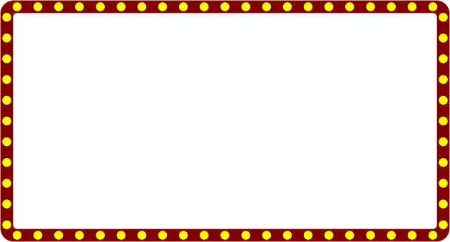 Marquee Theater Border Frame Theatre Movie - Marquee Sign Transparent Background (640x344)