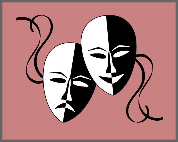 Theatre Masks Clip Art - Theatre Masks (600x478)