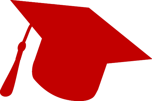 Education - Red Graduation Cap Clipart (500x332)