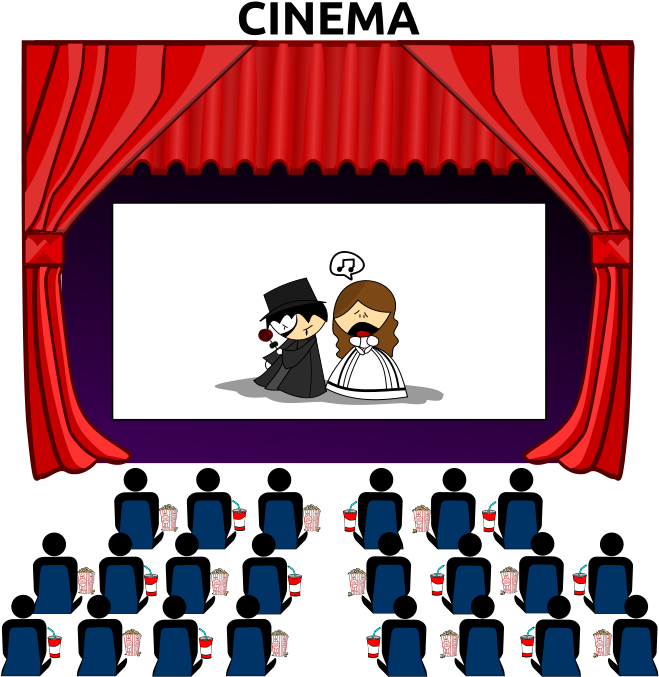 Movie Theater Seats Clip Art - See A Movie Cartoon (800x676)