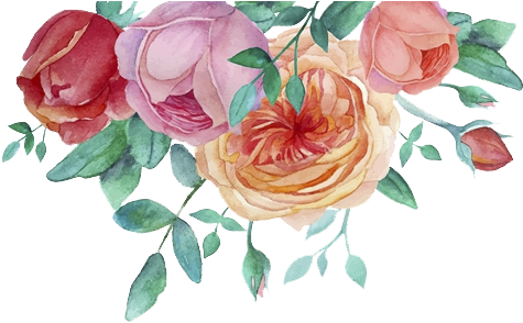 Watercolor Painting Flower Garden Roses - Watercolor Floral Frame Png (500x500)