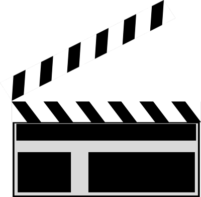 Clapboard Clipart - Clapboard With Transparent Background (400x391)
