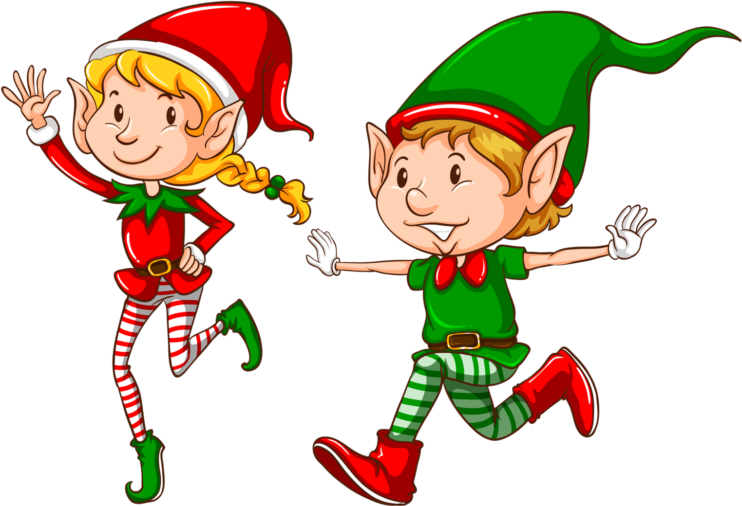 Duendes, Gnomos, Hadas, Etiquetas, Navidad, Patrones - Illustration (1600x1093)