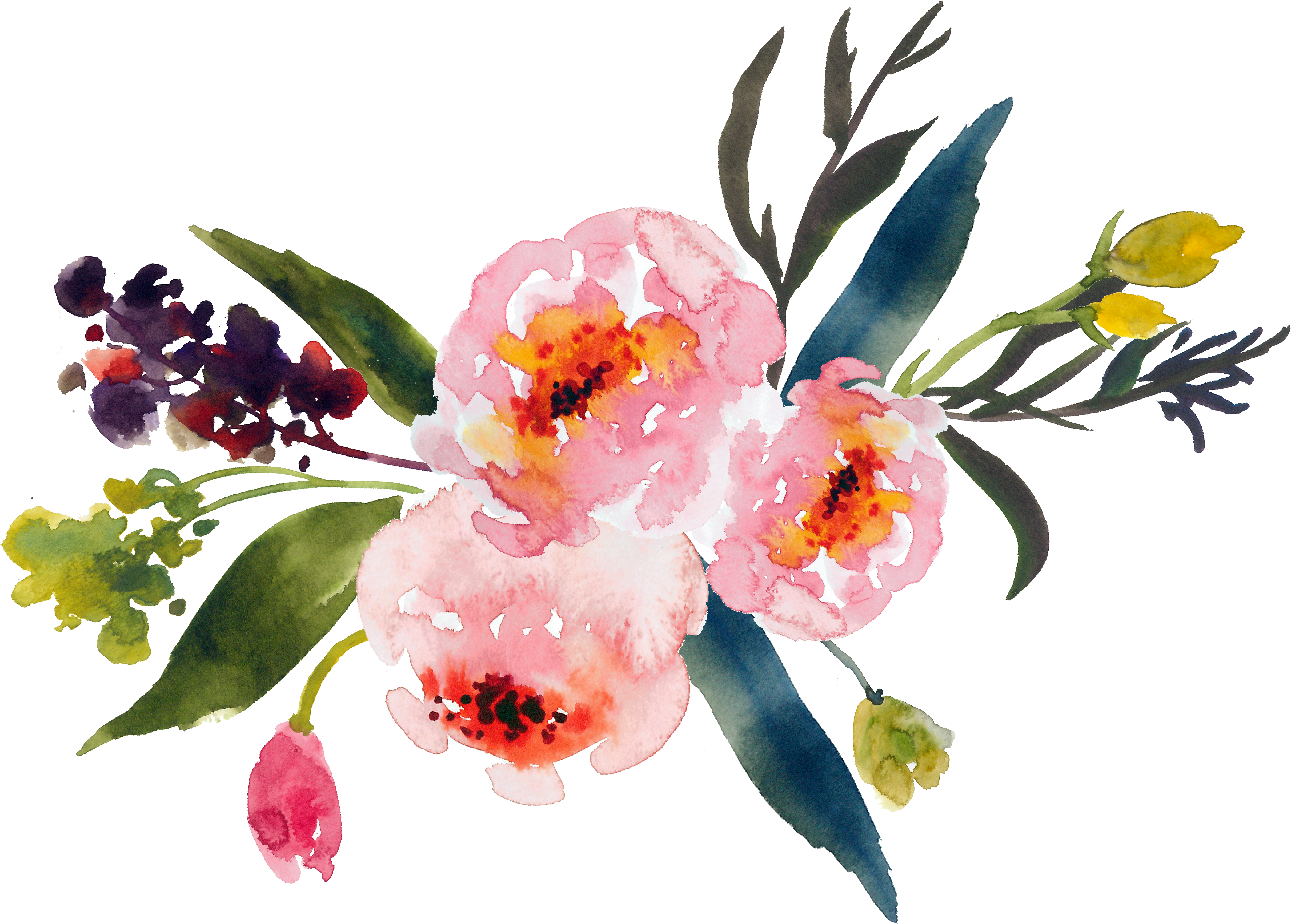 Flower Bouquet Watercolor Painting Clip Art - Fuckity Fuck Fuck Cup (4842x3467)