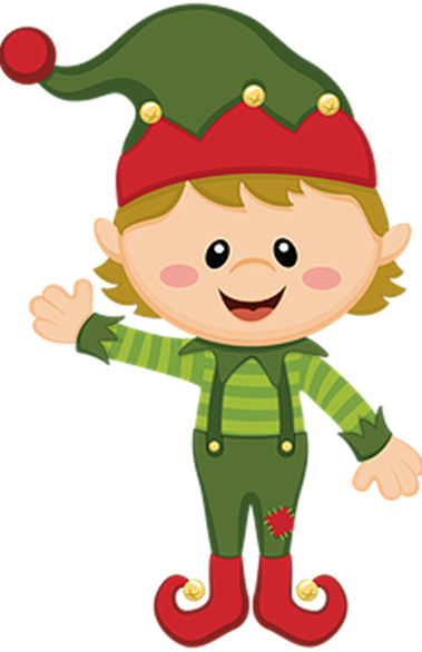 Elfo-navidad - Duendes De Navidad Animados (379x586)