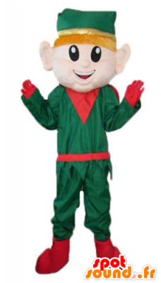 Nuevo Elfo Mascot, Vestido Verde Duende De Navidad - Mascot (300x400)