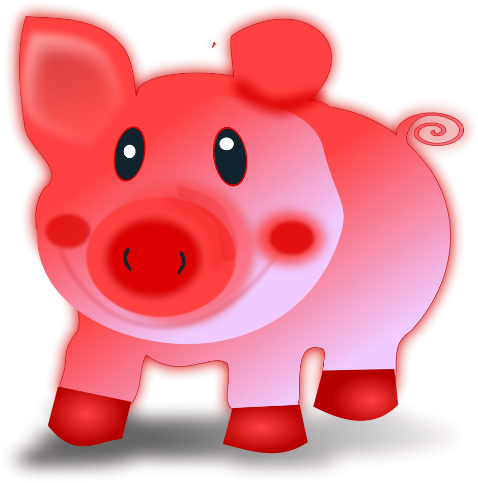 Pig Clip Art - Custom Pink Pig Throw Blanket (958x958)