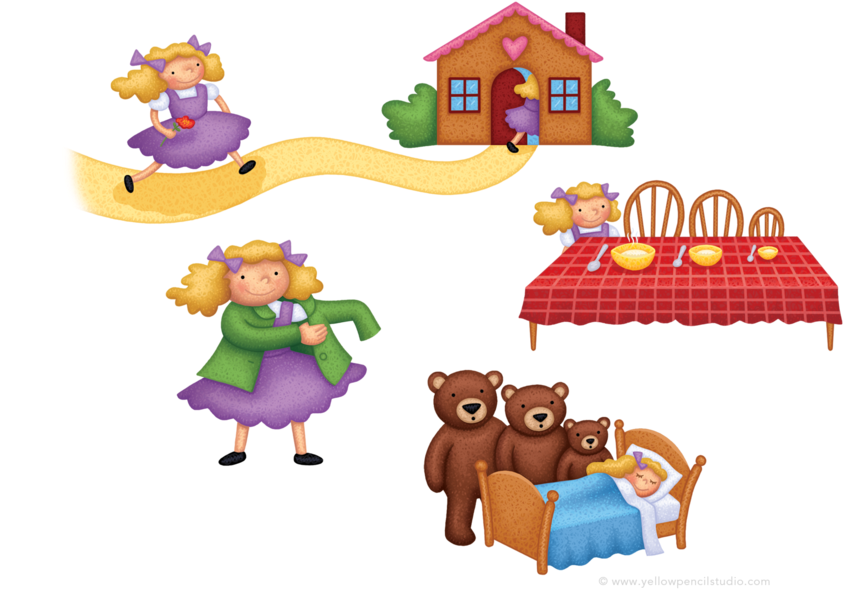 Goldilocks Yellow Pencil Studio - Goldilocks And The Three Bears (1000x654)