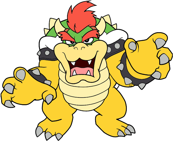 Images Were Colored And Clipped By Cartoon Clipart - Mario Bowser Clipart (587x479)