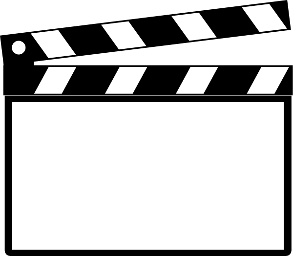 Clapperboard Moldura - Download - 4shared - Thel Produ - Black And White Productions (600x524)