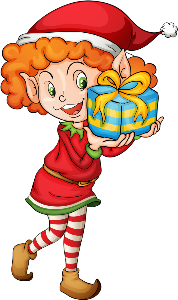 22 - Christmas Elves Clipart Png (772x1024)