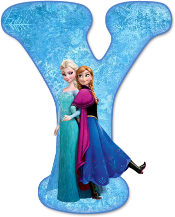 Alfabeto De Ana, Elsa Y Olaf De Frozen - Alfabeto Da Frozen (352x438)