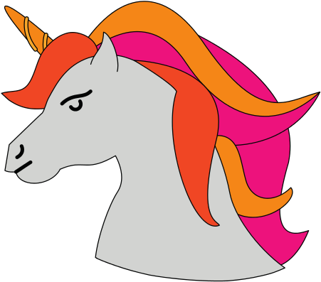 Cute Littl Unicorn Cartoon - Unicorn (550x550)