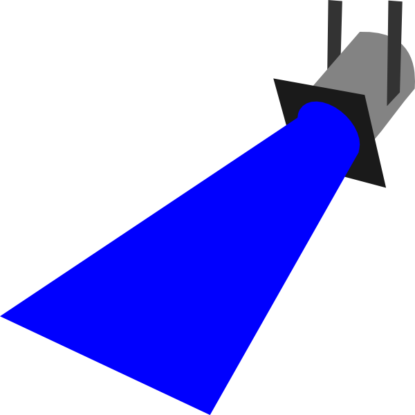 Spot Light Blue Clip Art At Clker - Blue Spotlight Transparent Background (600x600)