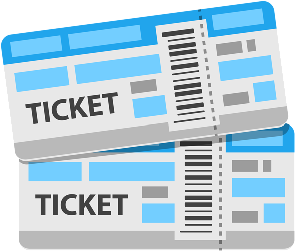 Tickets Png Clipart Image - Plane Ticket Clipart (600x509)