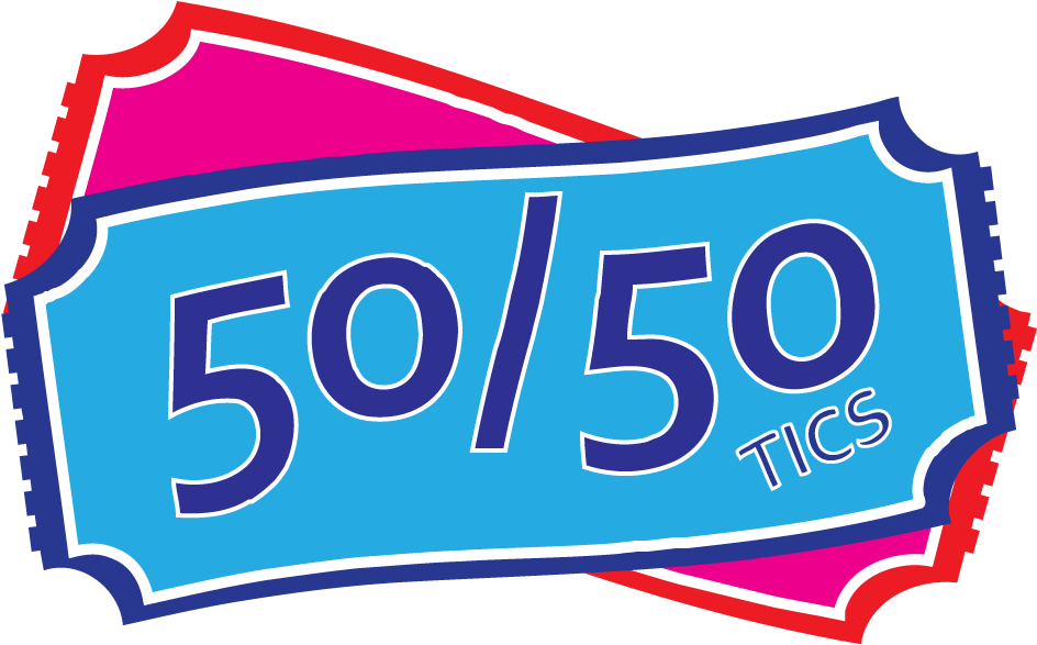50/50 Draw Clipart - 50 50 Tickets Clipart (970x596)