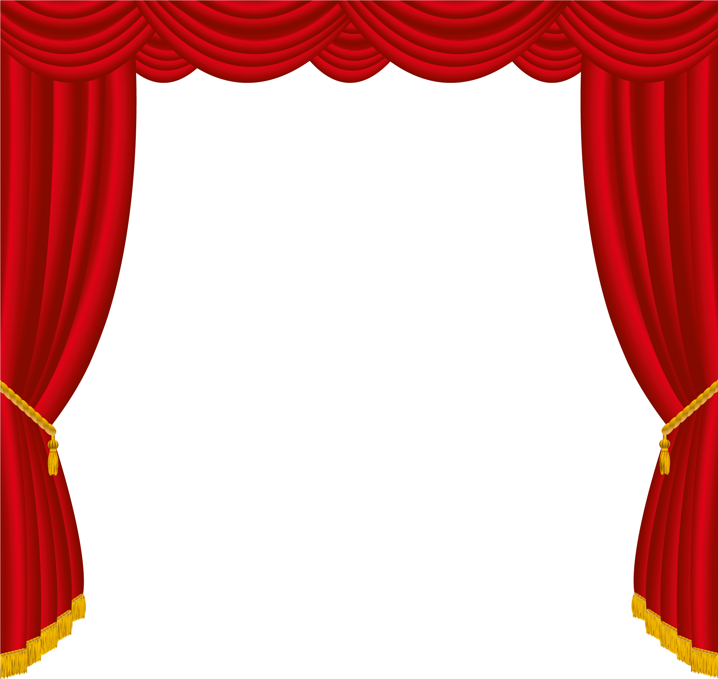 Stage Curtainsred Curtainspuppet Theatrealtered Artclipart - Curtain Transparent (2375x2267)
