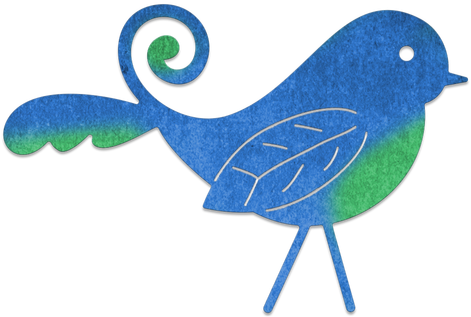 Cheery Lynn Designs Whimsical Bird Die Cut Out - Cheery Lynn Designs Whimsical Die-bird, 3.125"x2" (500x500)