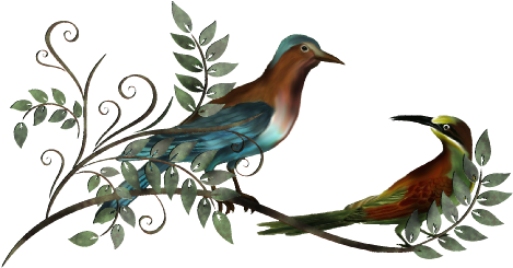 Birds And Butterflies Salli And Sammi Artwork - Sammi Giancola (519x346)