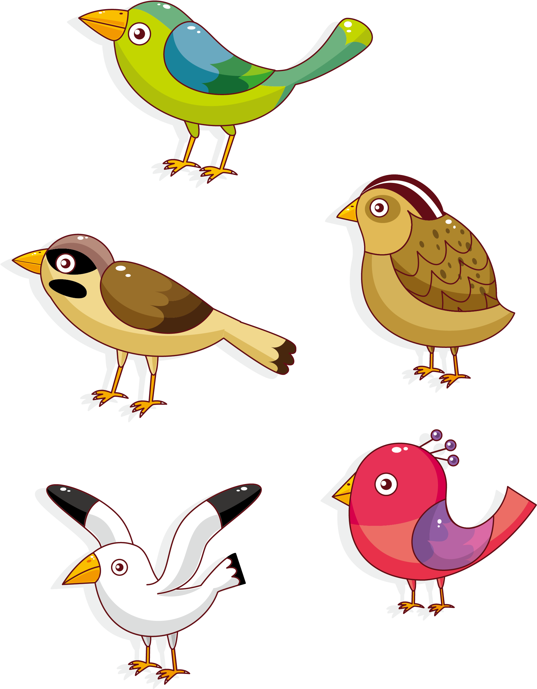 Lovebird Parrot Owl Cartoon - Birds Pictures In Cartoon (2379x2495)