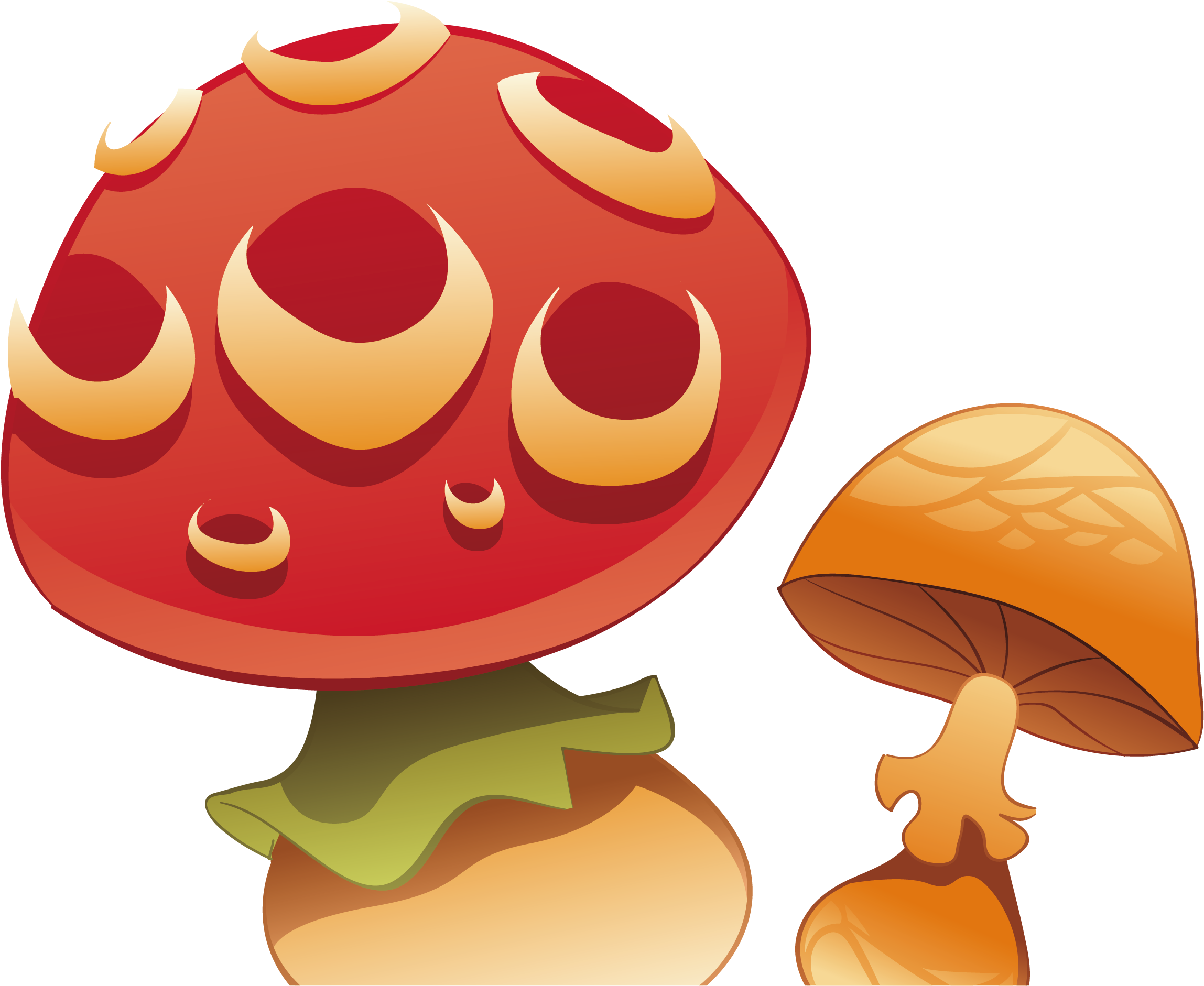 Cartoon Mushroom Illustration - Food (2783x2280)