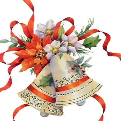 P - E - Pic - Centerblog - Net/ff29c63e - Weihnachten - Vintage Christmas Bells Png (390x390)