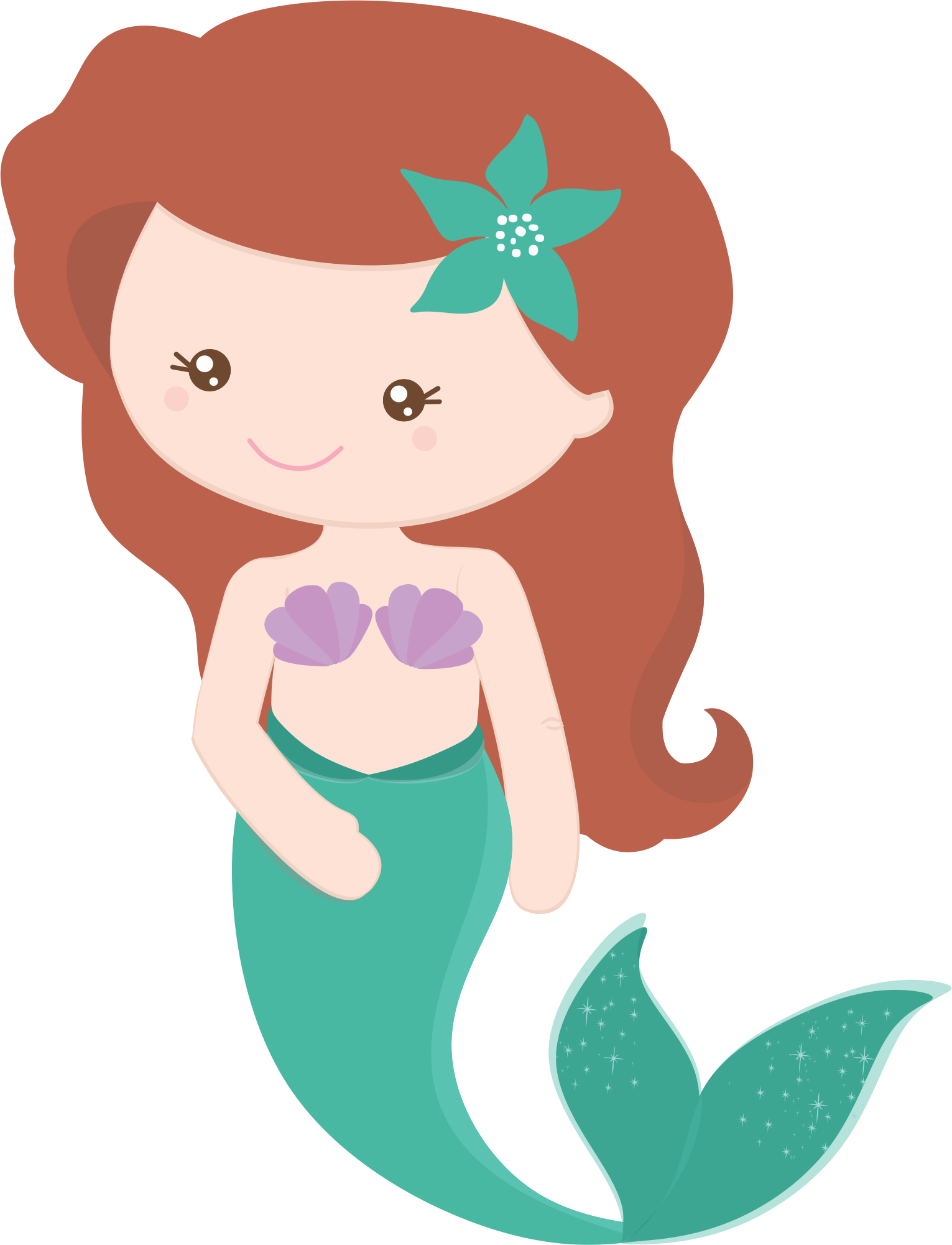 Mermaid Clipart Cartoon Mermaid - Ellegance The Mermaid (1531x2001)