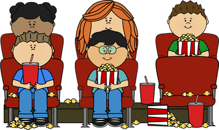 Movie Night Kids Theater Clip Art - Cartoon (450x267)