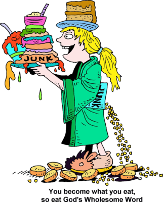 Junk Food Junkie Clipart - You Become What You Eat (322x400)