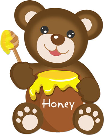 Related Clip Arts - Bear Eats Honey Clipart (500x500)
