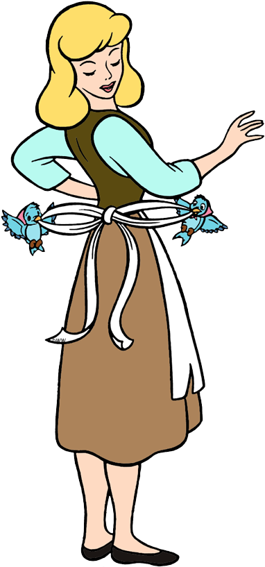 Cinderella Bird Jaq Dress Clip Art - Cinderella Bird Jaq Dress Clip Art (400x833)