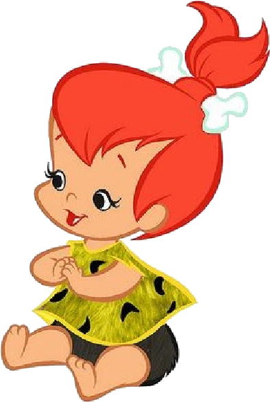 Baby Flintstones Baby Cartoon Characters Baby Clip - Pebbles Flintstone Png (600x600)