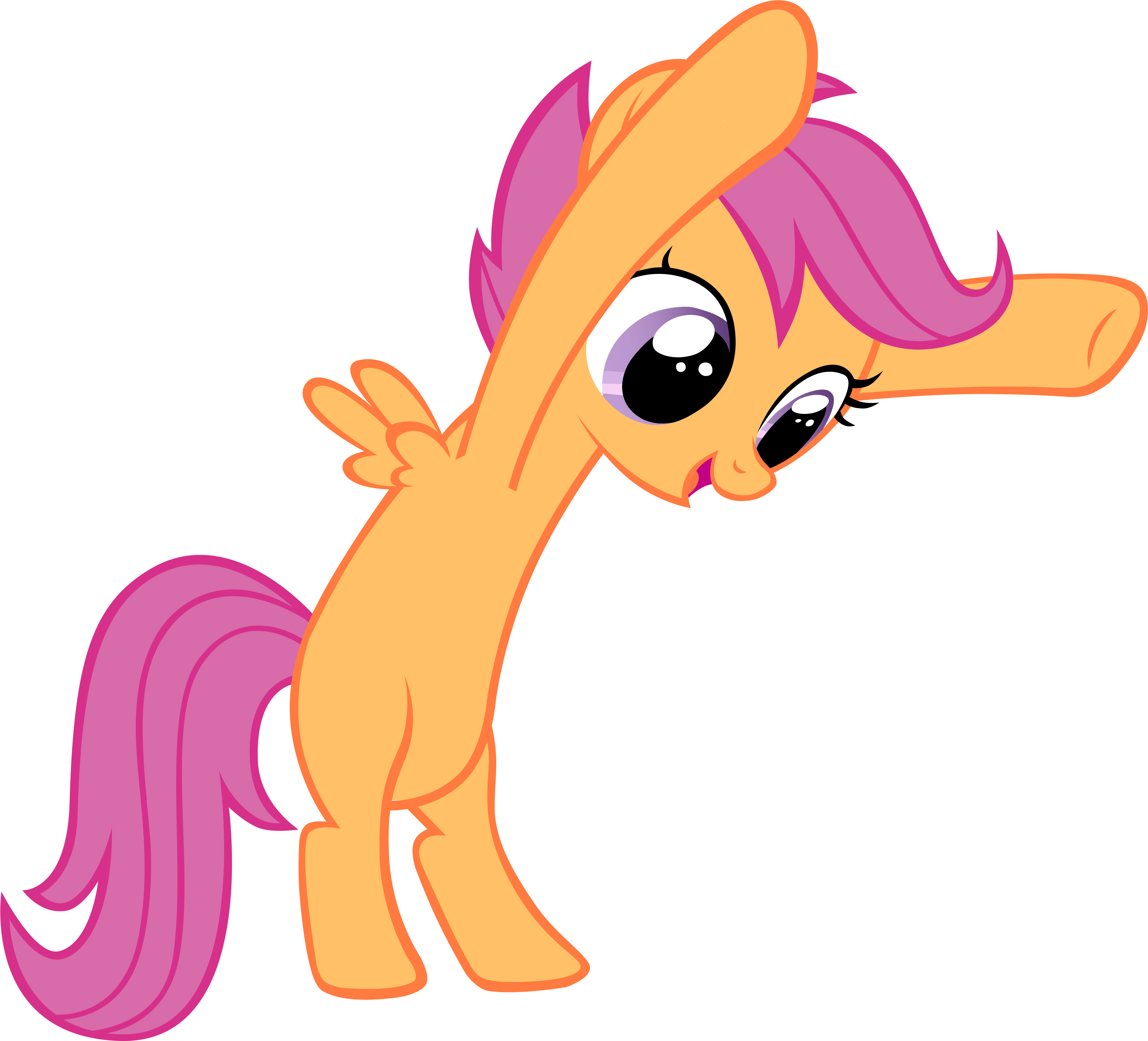 And Light Raspberry For The Hair - My Little Pony Giant Scootaloo (7529x6997)