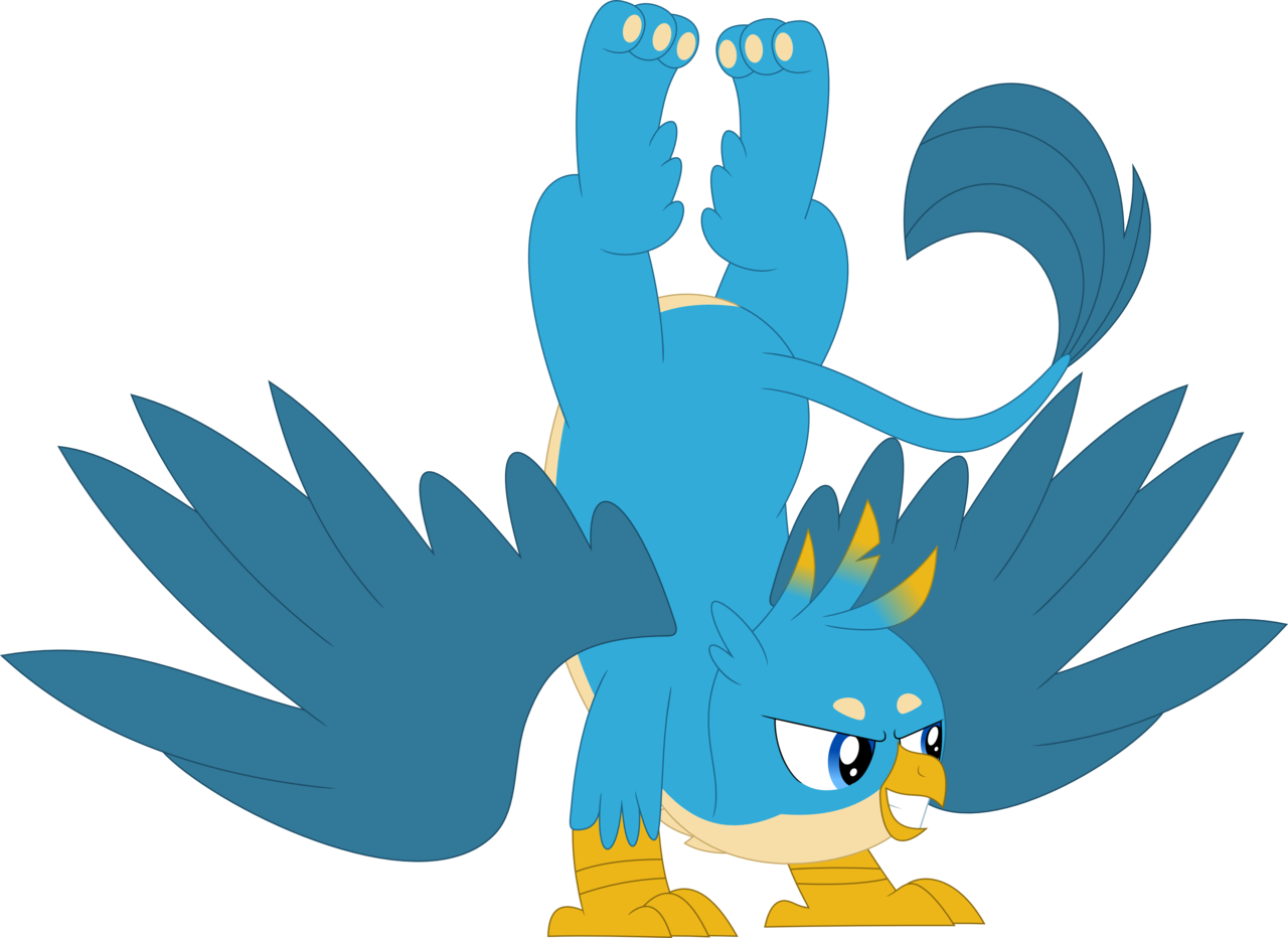 Porygon2z, Gallus, Griffon, Grin, Handstand, Safe, - Illustration (1280x932)