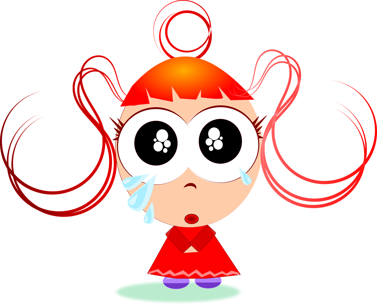 Free To Use Public Domain Clip Art - Little Girl Crying Png (1280x1036)