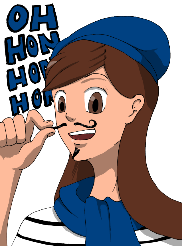 Prisw Tri Baguette Cartoon Fictional Character Blue - French Oh Ho Ho (638x861)