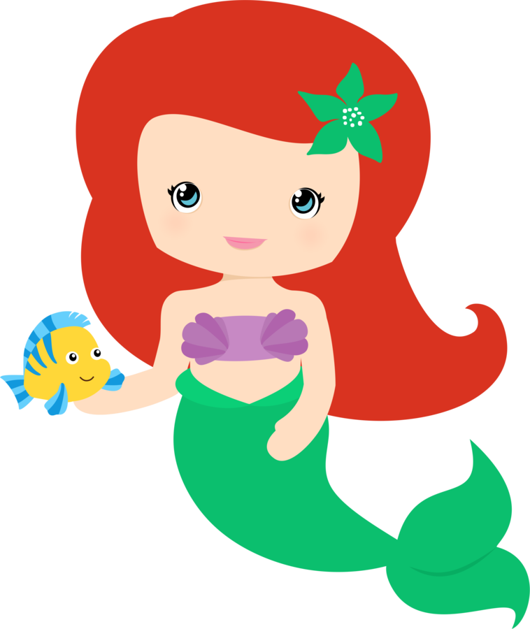 Clip Art - Little Mermaid Baby Png (758x900)