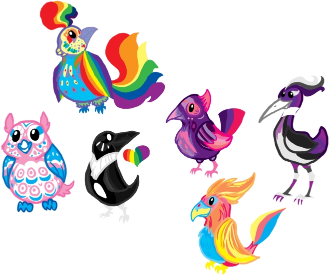 Ittle Pride Birds By Frankilew - Art (800x603)
