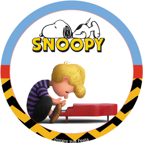Com/snoopy Kit Festa Gratis/ - Schroeder - The Peanuts Movie Sticker (1200x1200)
