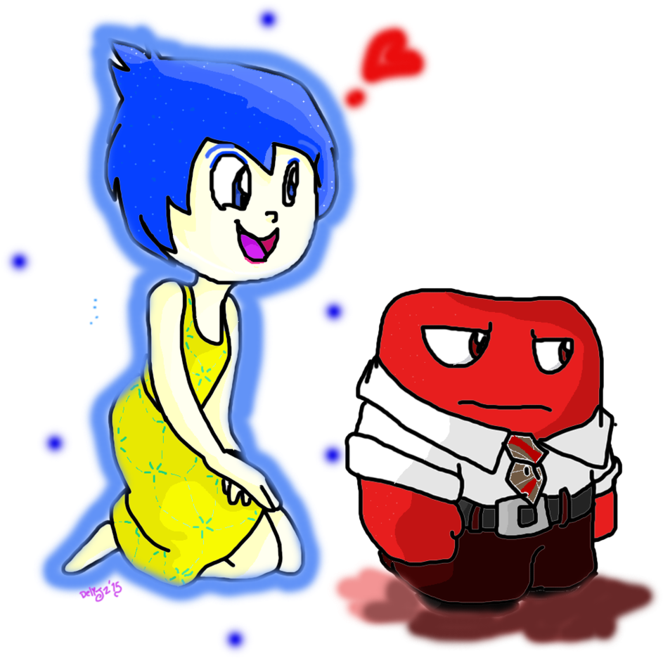 Inside Out Joy And Anger Draw 2 By Delijz - Joy And Anger (1024x1116)