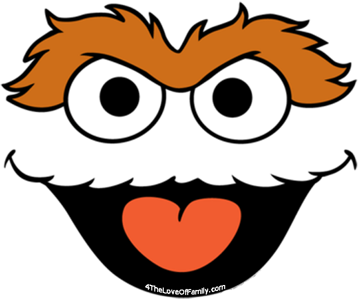 Free Sesame Street Font And Face Printables From 4 - Sesame Street Free Printables (792x612)