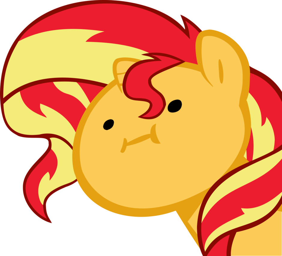 Sunset Shimmer Wut Face By Nano23823 - Sunset Shimmer Derp Face (939x851)