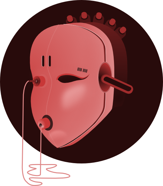 Free Vector Kablam Robot Face Clip Art - Info (522x594)