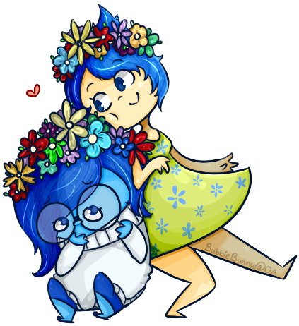 Pixar Inside Out- Joy And Sadness By Bubbiebunny - Inside Out Joy And Sadness Deviantart (459x496)
