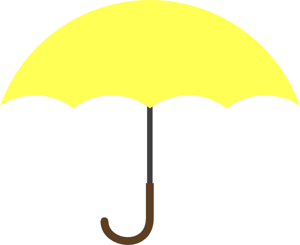 Umbrella Clipart Yellow Umbrella - Beach With Yellow Umbrella Backgrounds (600x490)