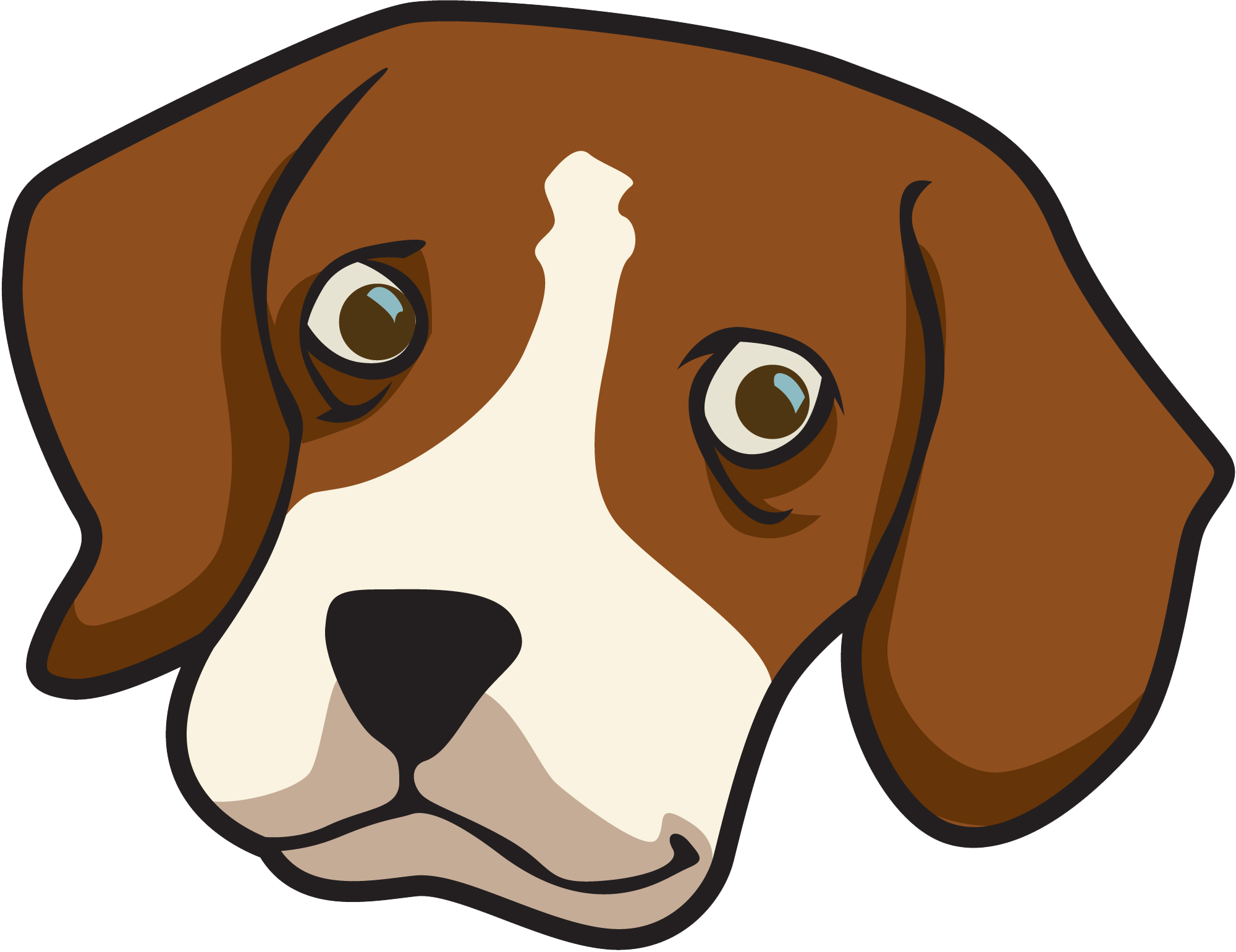 Dog Face Clipart Png (2000x1541)