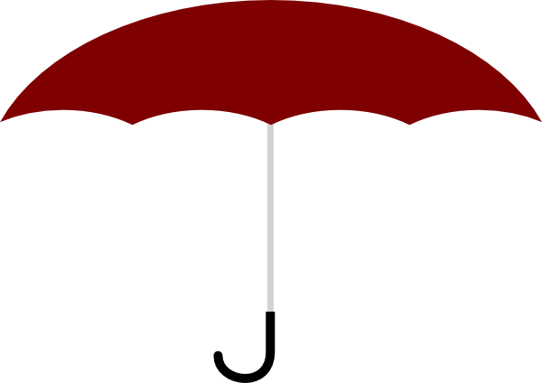 Umbrella Clip Art Free Download - Red Umbrella Clipart Png (600x424)