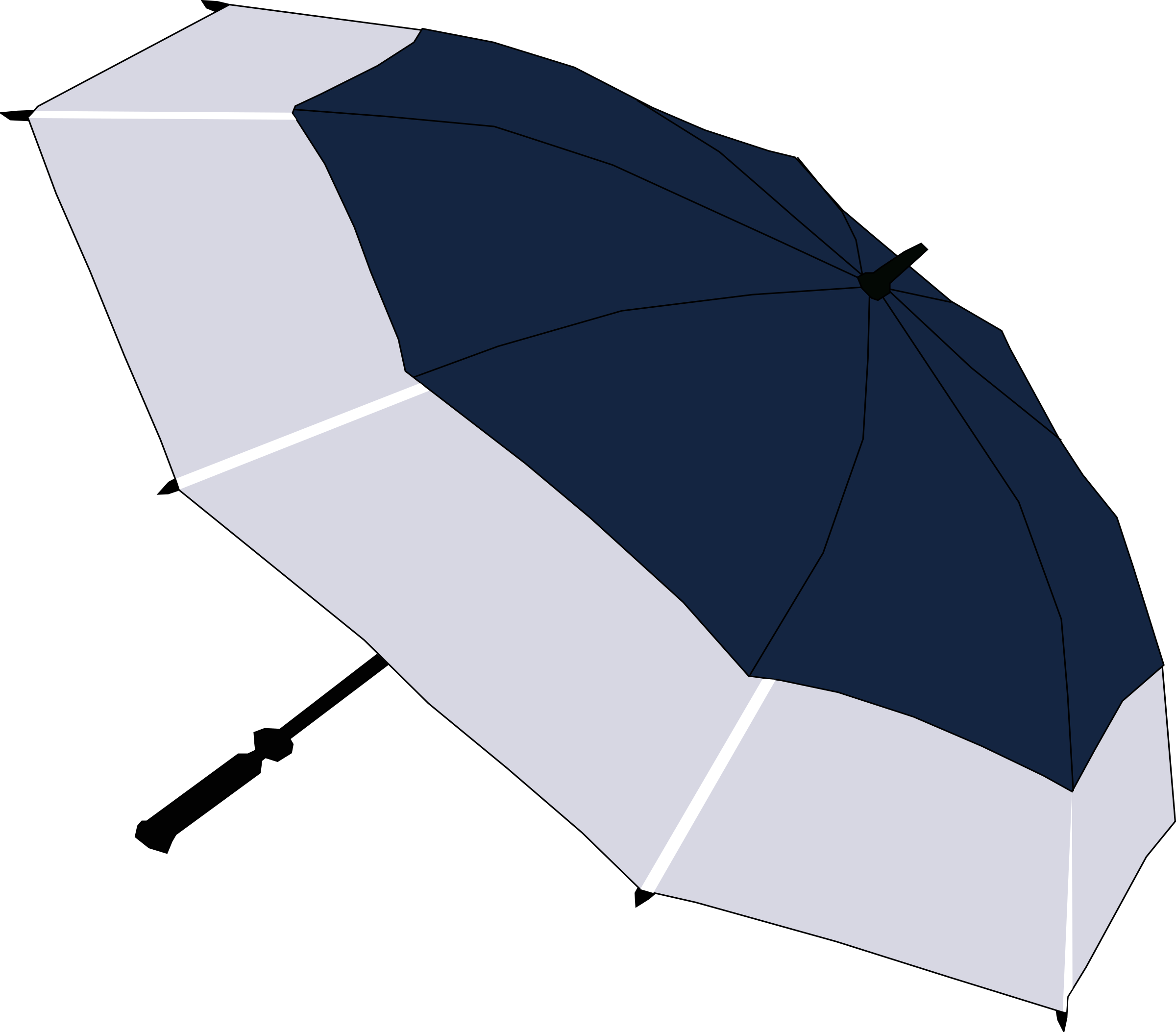 Free Vector Umbrella Clip Art - Umbrella Clipart (2400x2106)