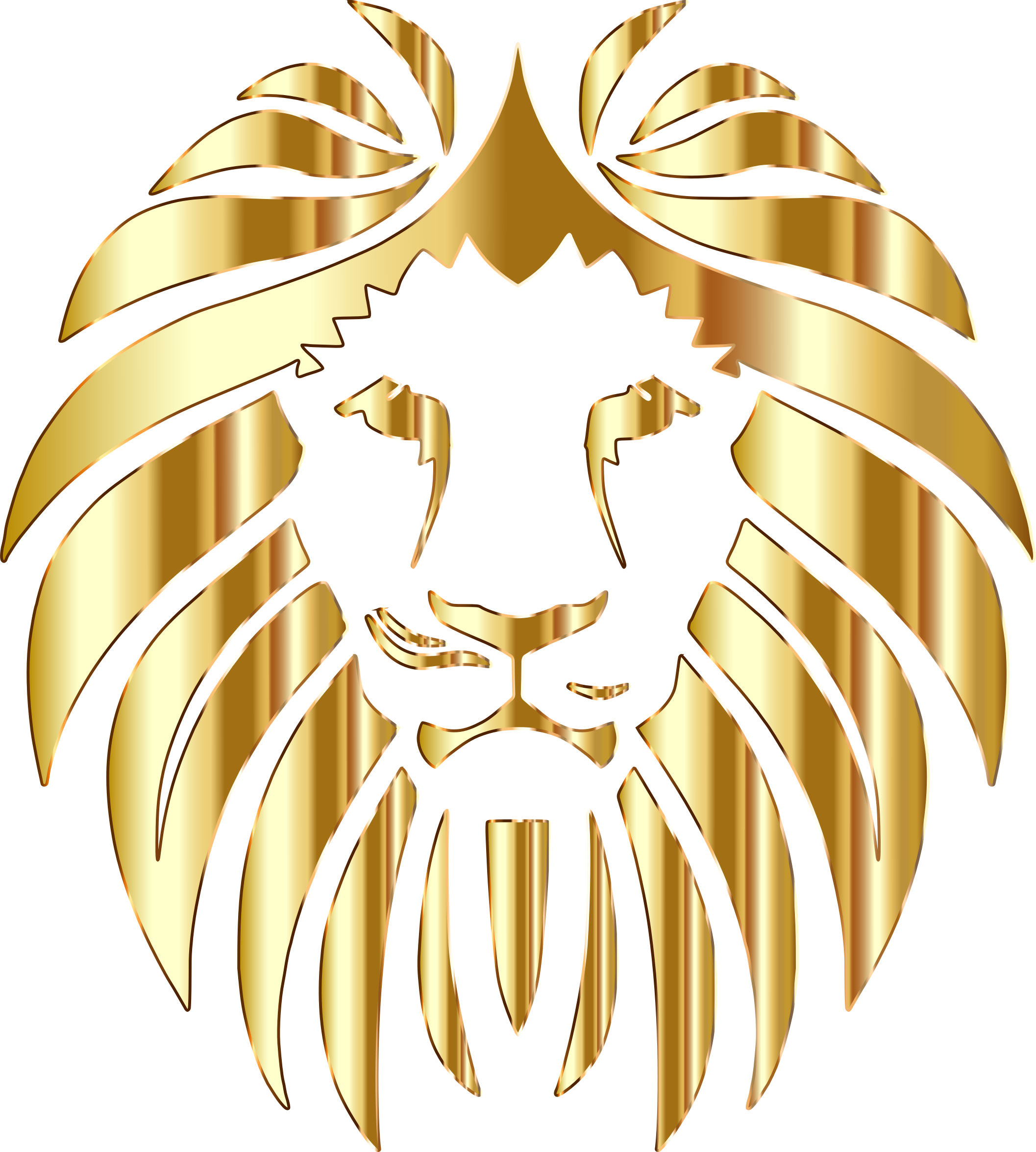 Lion Background Cliparts - Golden Lion Logo Png (2114x2350)