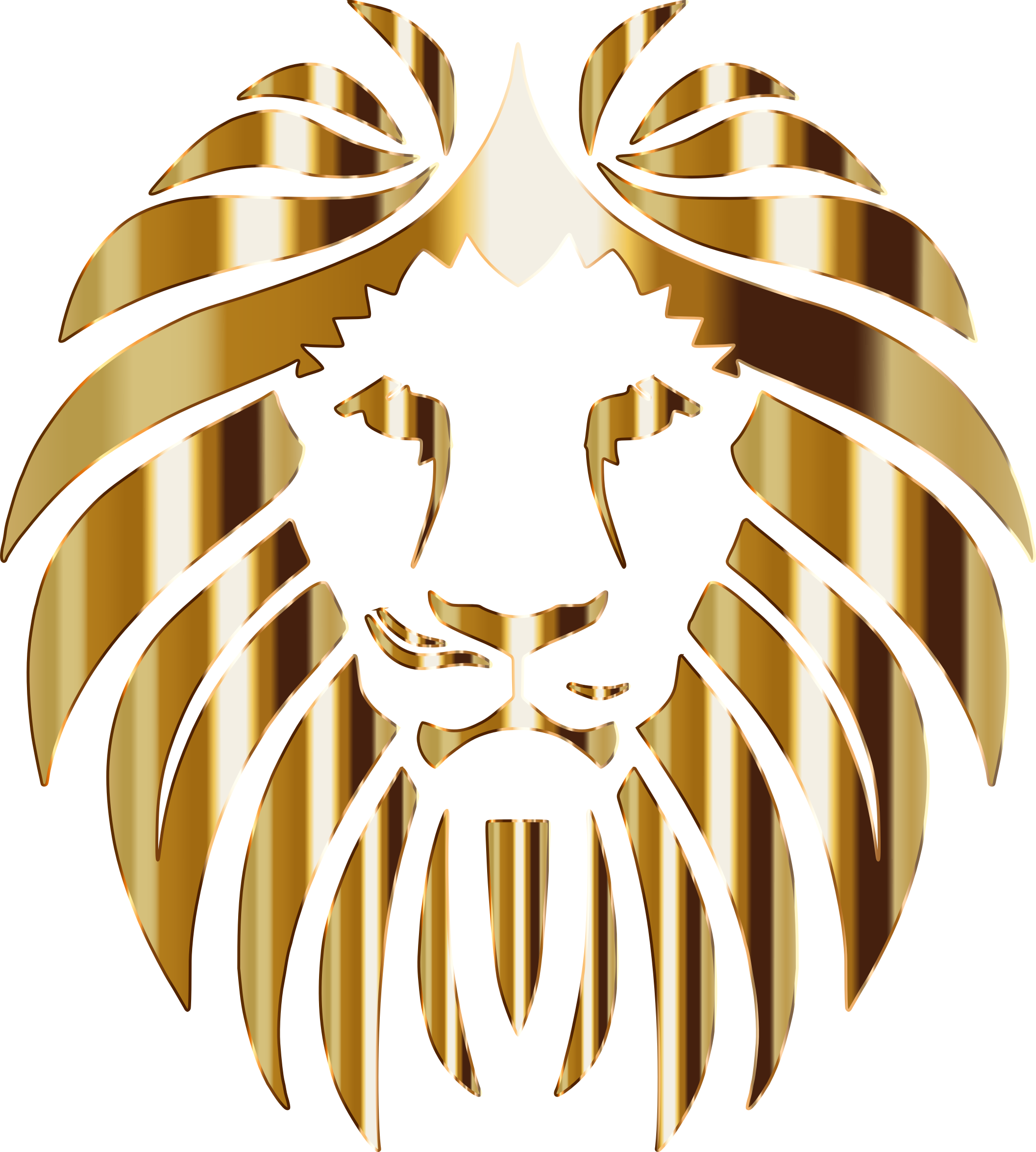 Lion 3 No Background - Gold Lion Logo Design (2114x2350)